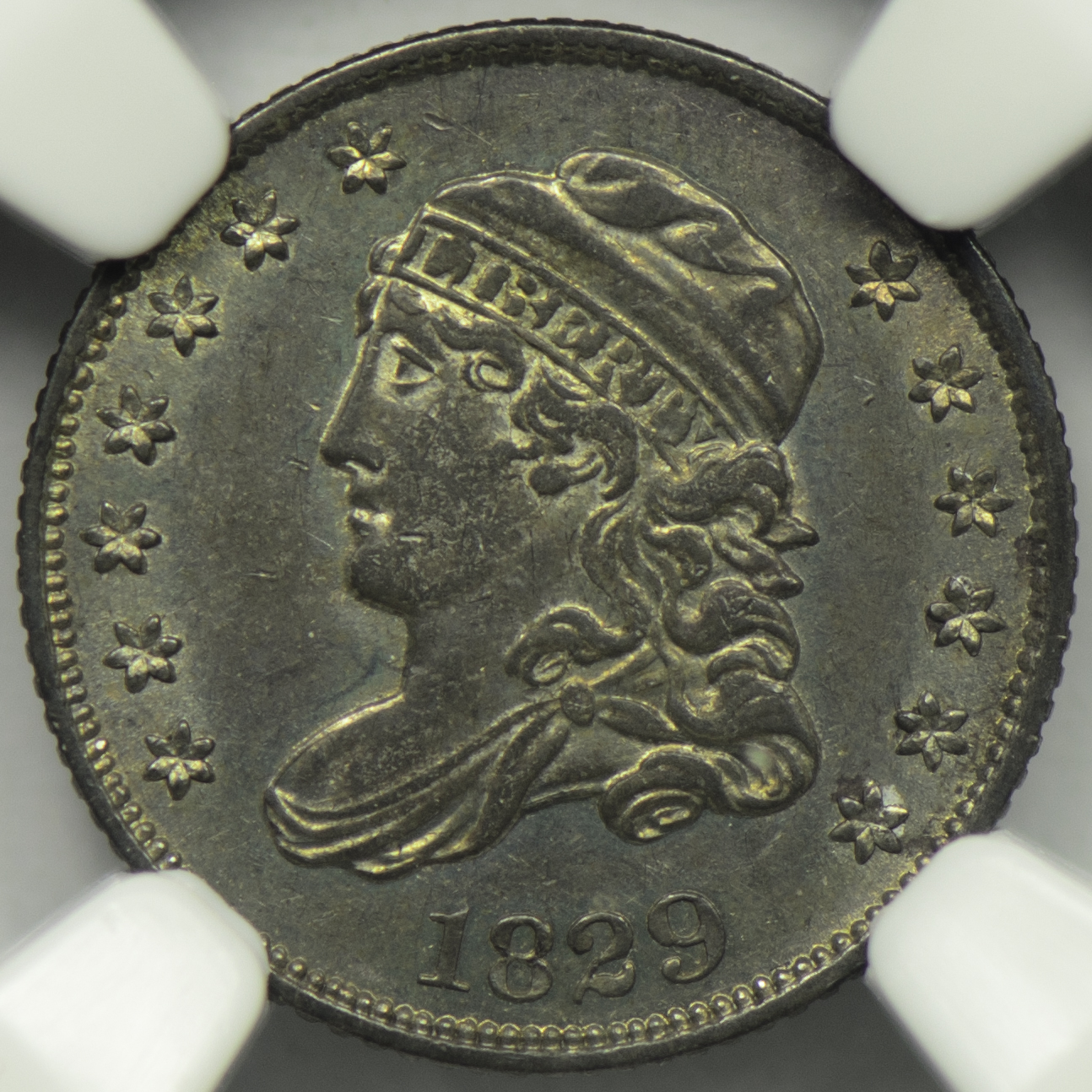 1829 LM-2 H10C MS 62 Ex- Col. E.H.R. Green Obv Closeup.jpg