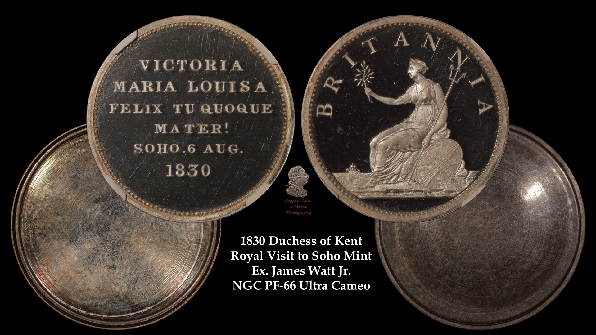 1830 Soho Mint Royal Visit Silver Medal NGC PF-66 Ultra Cameo - Ex. Watt Jr. with Shells.jpg