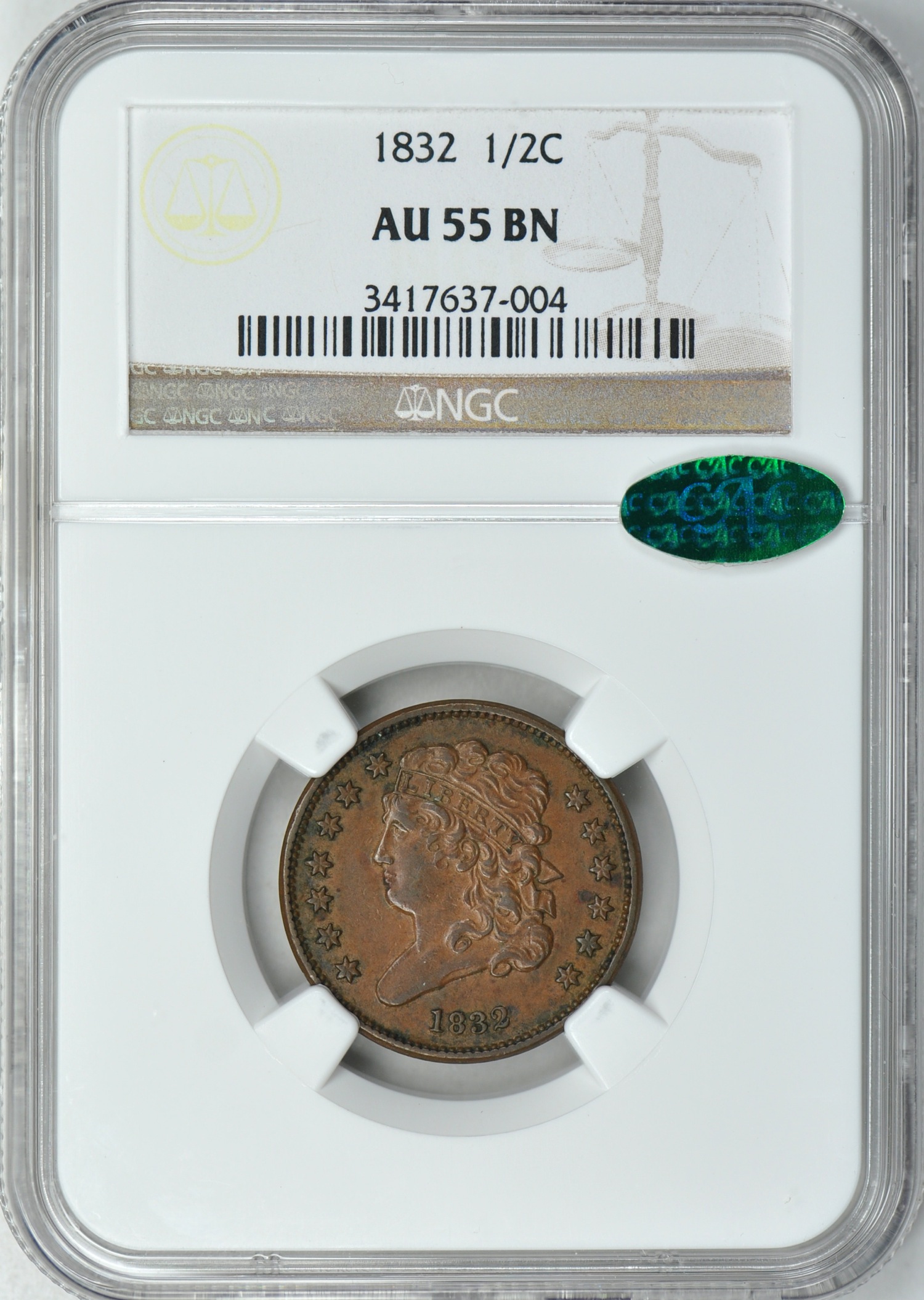 1832 0.5C AU 55 NGC BROWN 3417637-004 CAC Obv Slab.jpg
