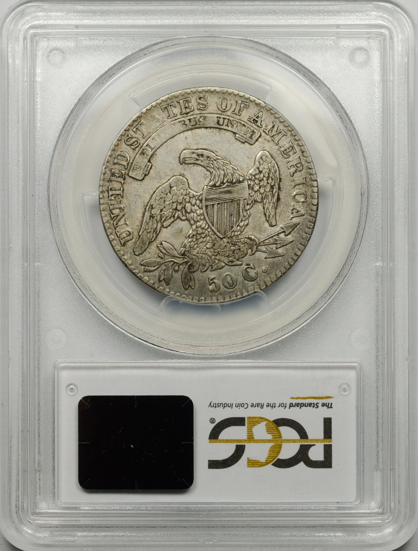 1832 50C HALF DOLLAR CAPPED BUST LETTERED EDGE SM LTRS O-110 PCGS XF45 29521995 CAC Rev Slab v2.jpg