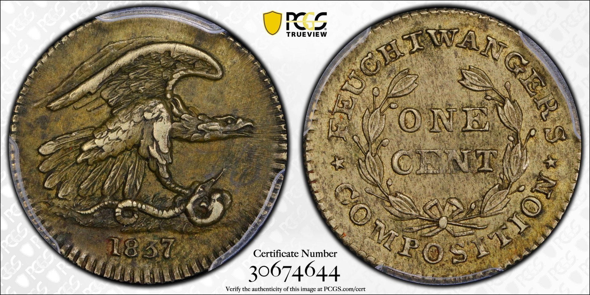 1837 1C New York Feuchtwanger Comp HT-268(6G) PCGS AU58 30674644 CAC TrueView.jpg