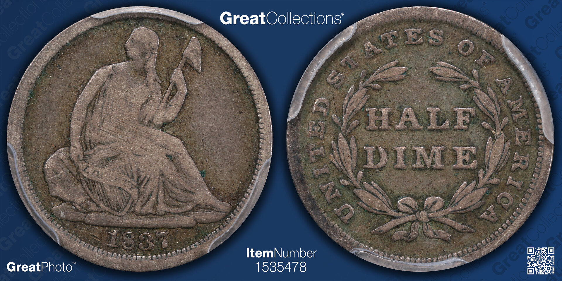 1837 5C HALF DIME - SEATED LIBERTY, NO STARS LARGE DATE PCGS VG10 48828308 GC Great Photo.jpg