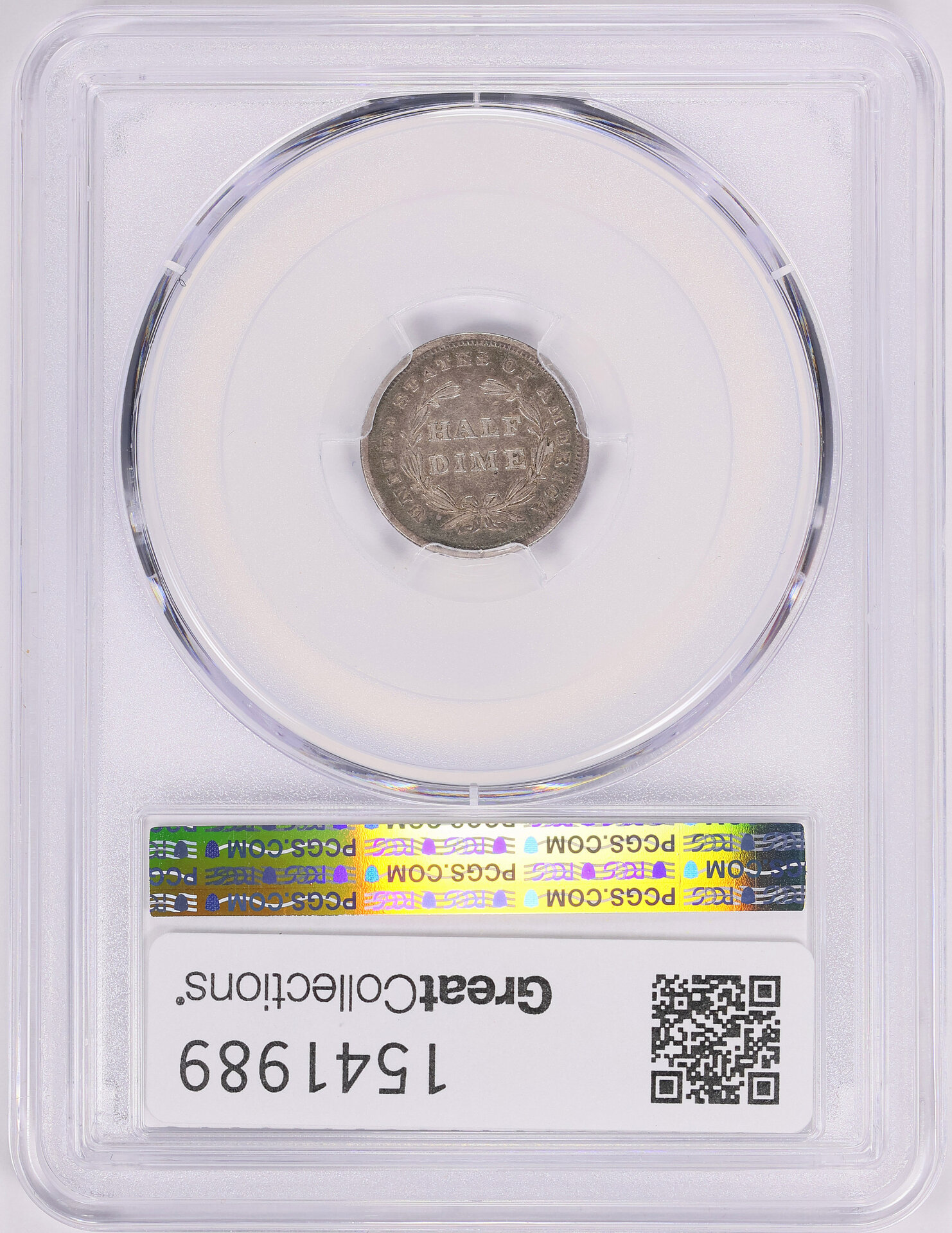 1837 5C HALF DIMES - SEATED LIBERTY NO STARS LARGE DATE PCGS VF30 48137615 GC Rev Slab.jpg