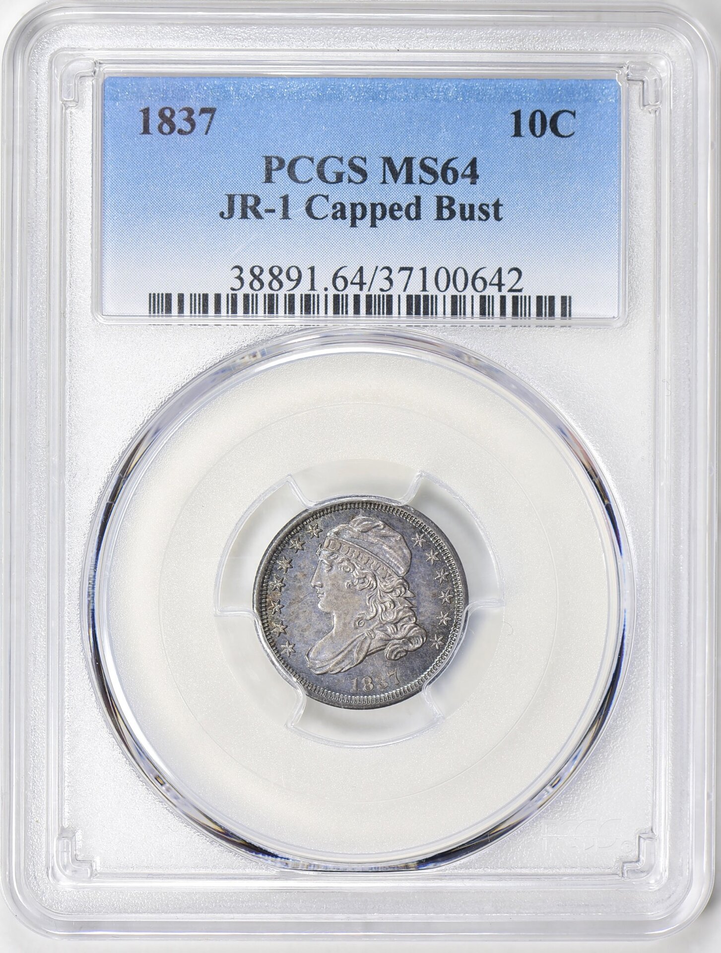 1837 Bust Dime MS 64 OBV JR-1.jpg