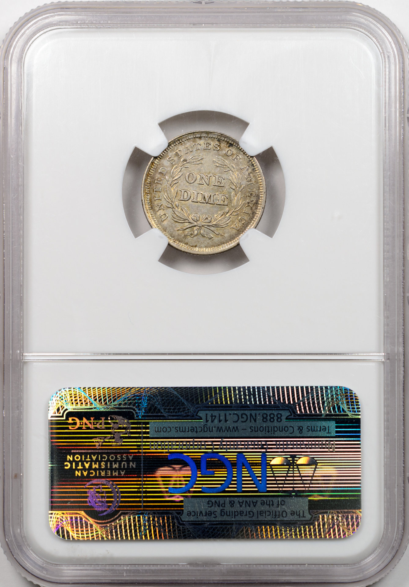1838 10C DIME - SEATED LIBERTY, NO DRAPERY LARGE STARS NGC AU55 3755614-012 CAC Rev Slab.jpg