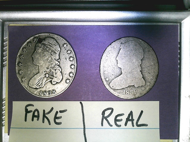 1838 Half Dollar and fake obv.jpg