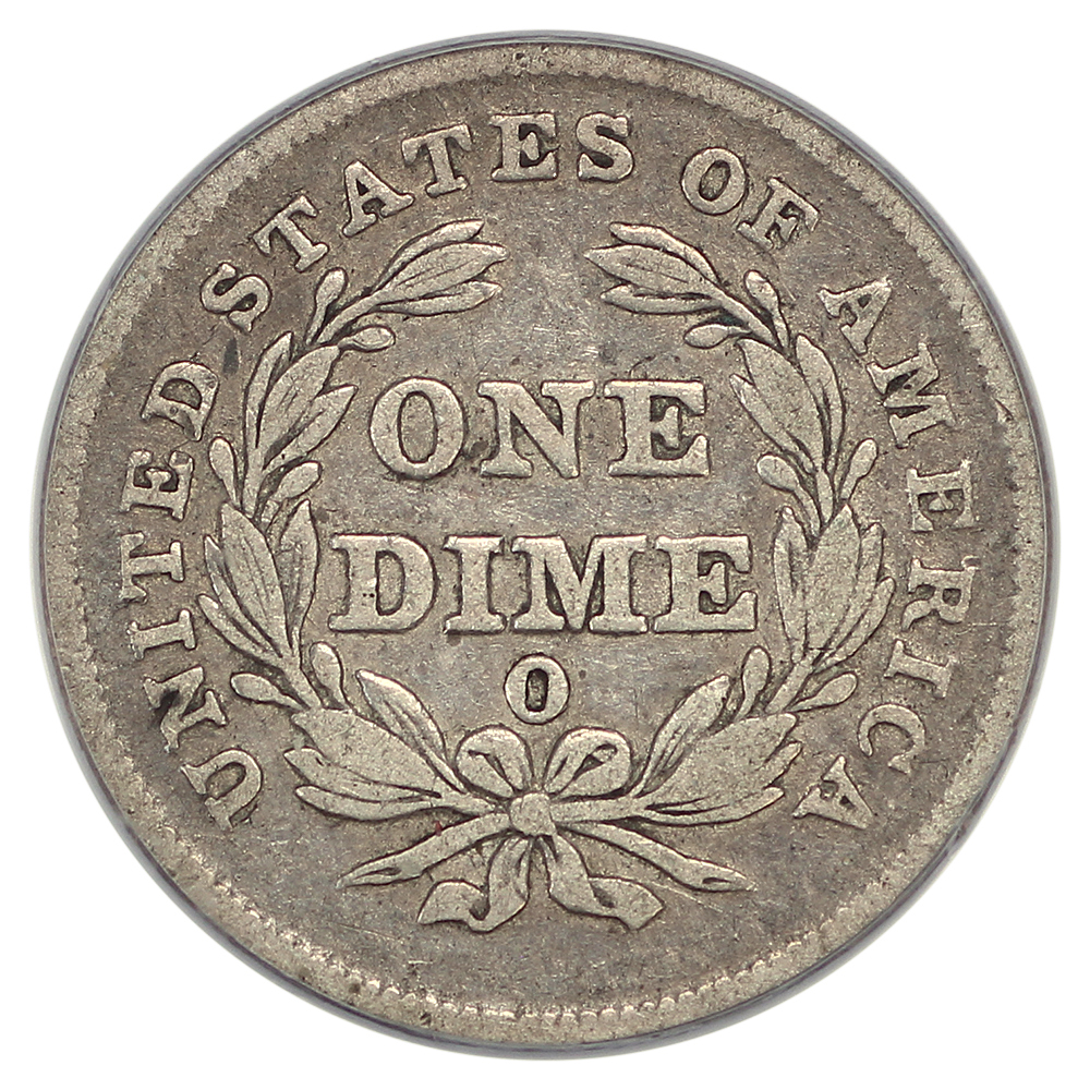 1838 O 10C DIME - SEATED LIBERTY, TYPE 1, NO STARS PCGS VF20 19347339 CAC Rev Closeup Seller.jpg