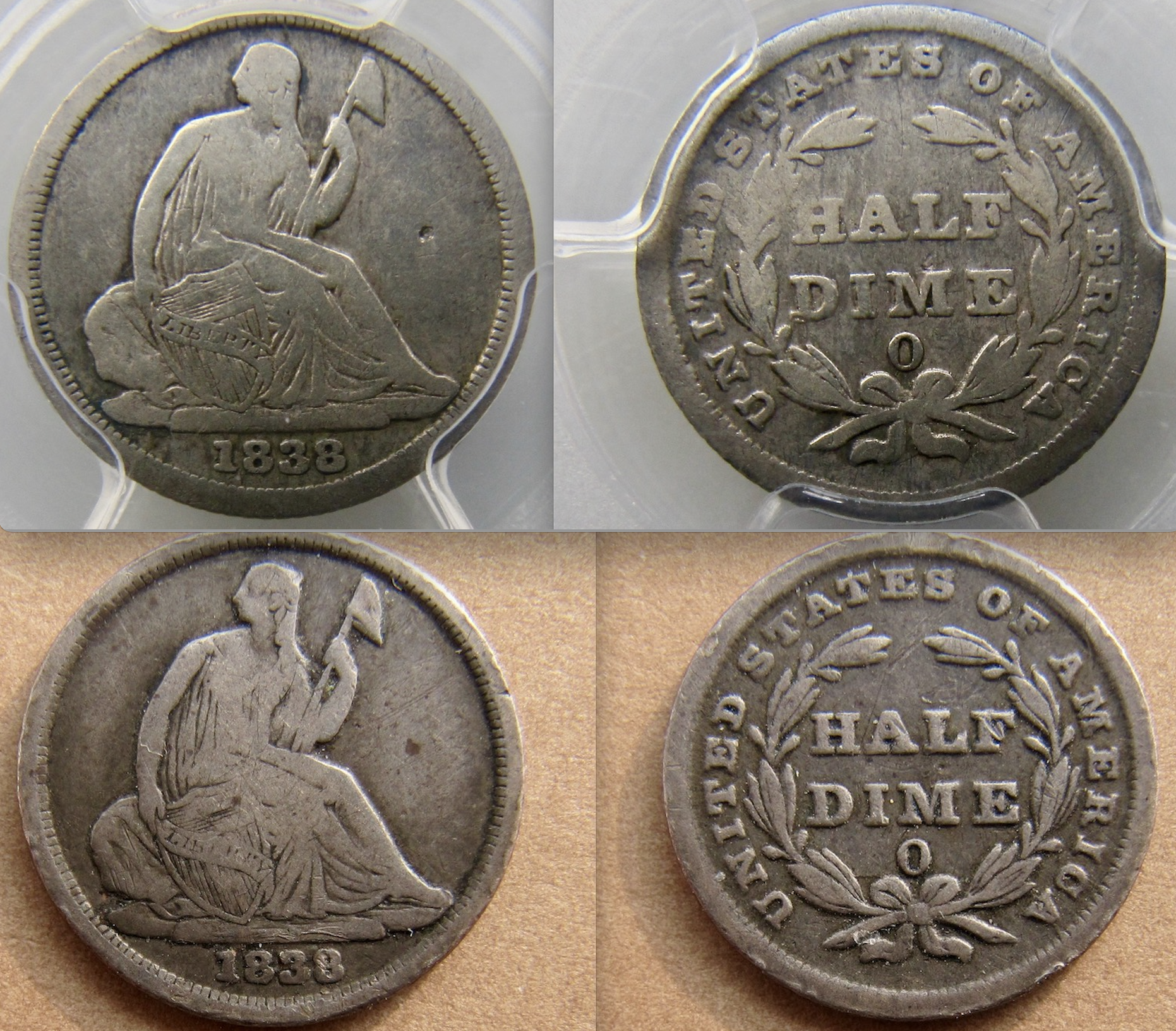 1838-O Half Dimes - Both examples VG10 and F12 raw.png