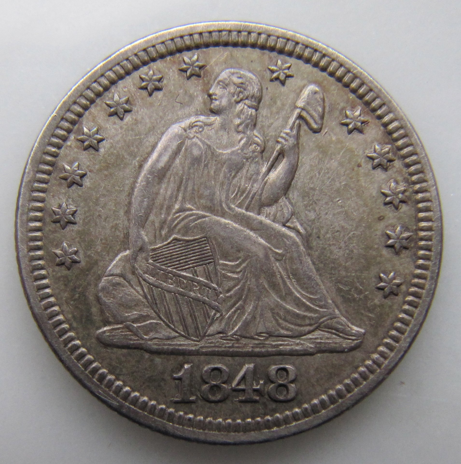 1848 Seated Quarter- Obv - 1.jpg