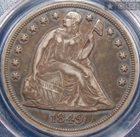 1849 $1 PCGS EF40 obverse.PNG