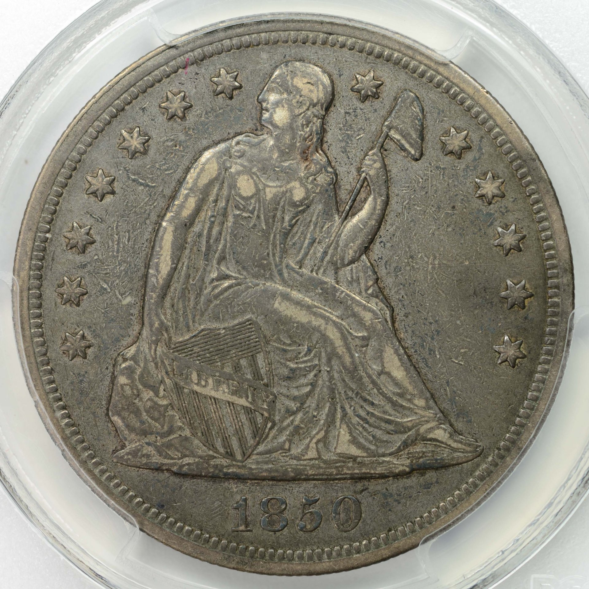 1850 $1 ms40 pcgs 29882587 obv closeup.jpeg