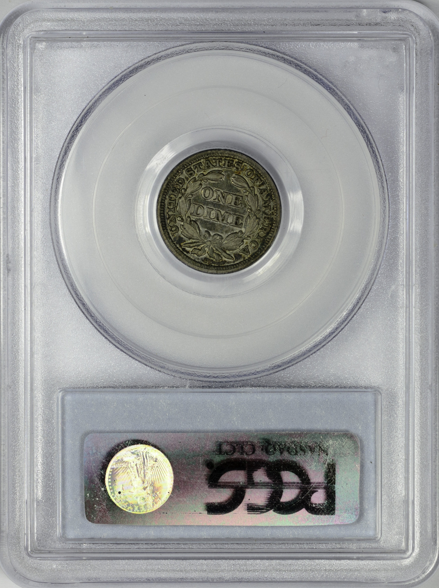1850 10C MS 40 PCGS 18246516 CAC Rev Slab.jpg