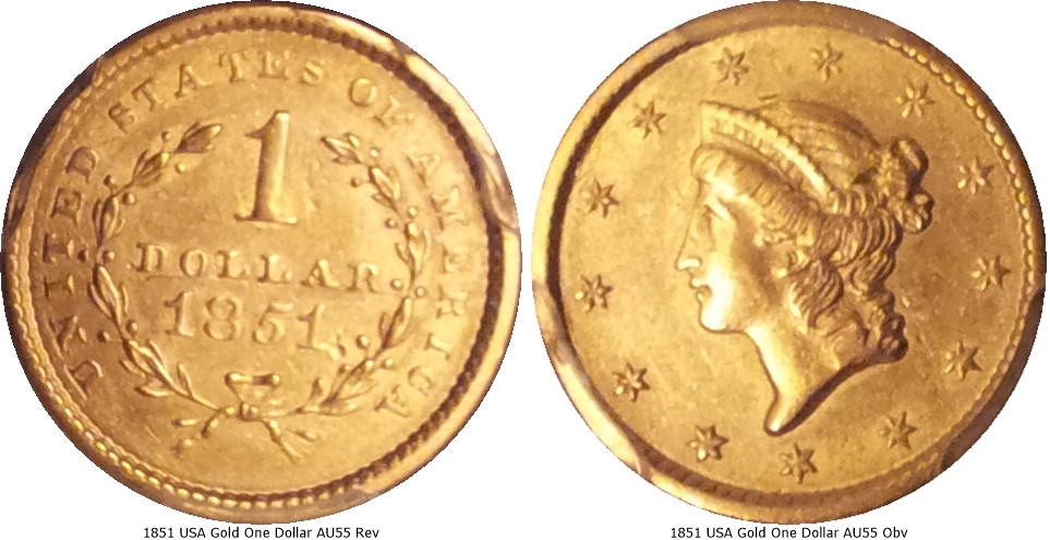 1851 USA Gold One Dollar AU55 -tile.jpg