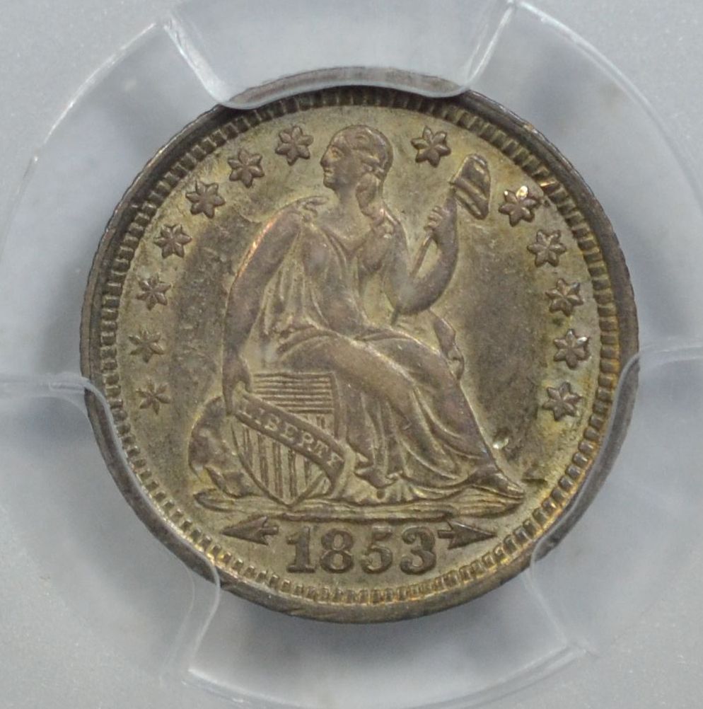 1853 H10C PCGS AU53 Arrows Obv Closeup CAC Seller.jpg