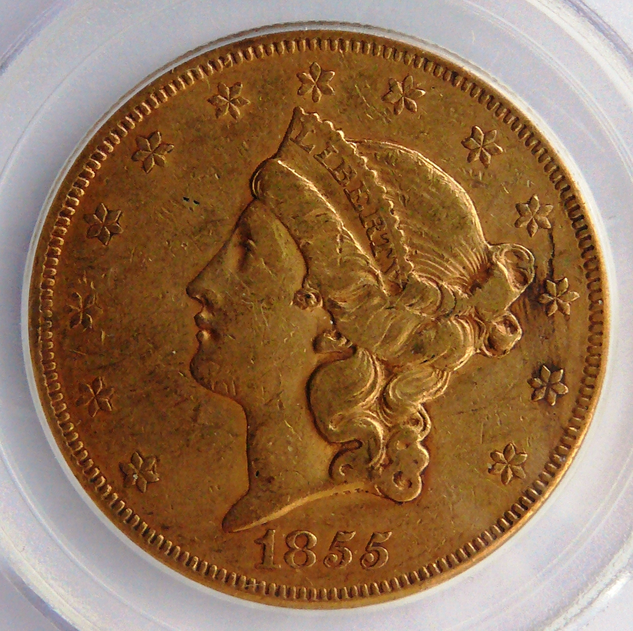 1855 $20 Double Eagle obverse.JPG