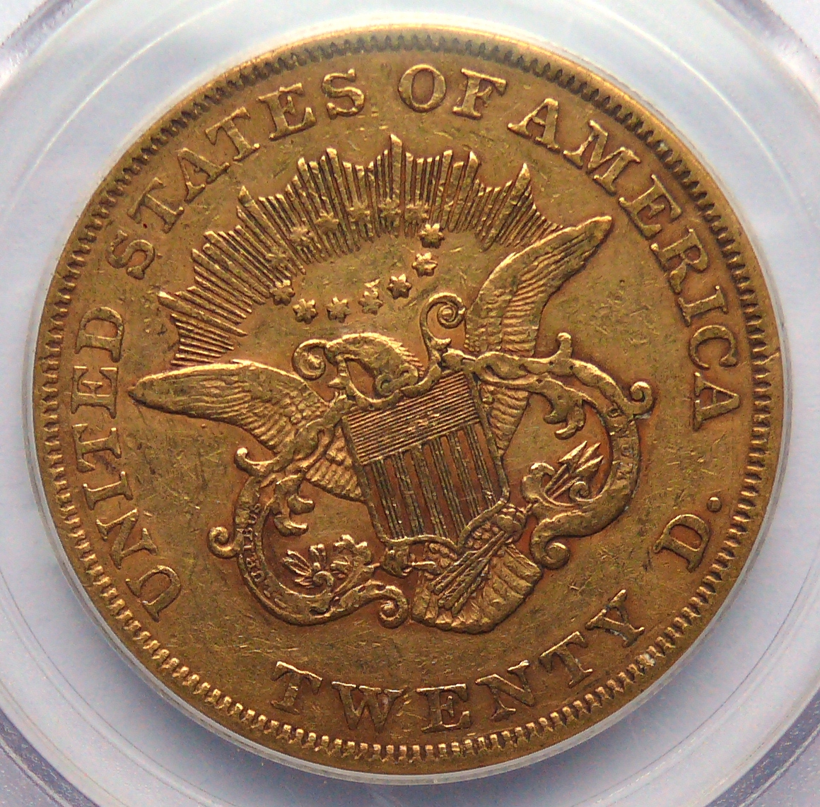 1855 $20 Double Eagle, reverse.JPG