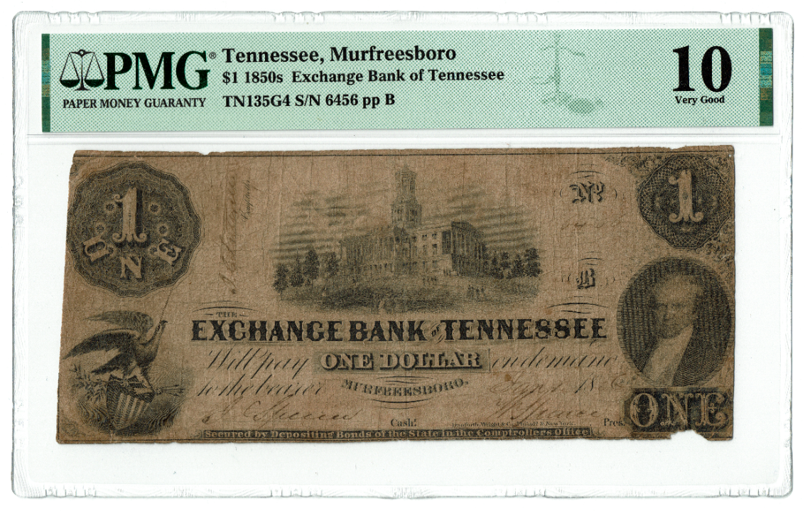 1856 $1 Exchange Bank of Murfreesboro OBV_000080.png