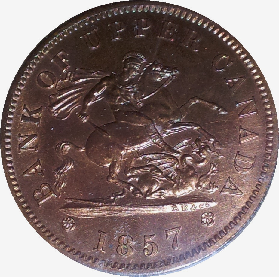 1857 Bank of Upper Canada Penny Token Obv.JPG