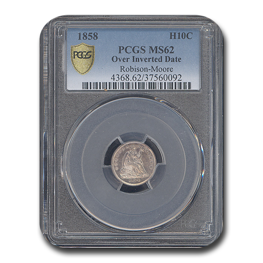 1858 half dime inverted date PCGS MS62 Ebay october 2019. asking $1300+ .png