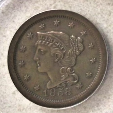 1858 Large Cent - obverse.JPG