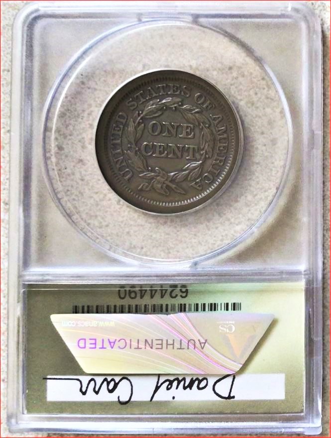 1858 Large Cent - reverse.JPG