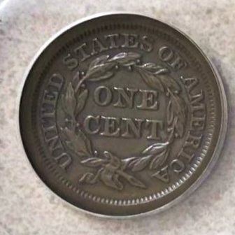 1858 Large Cent - reverse.JPG