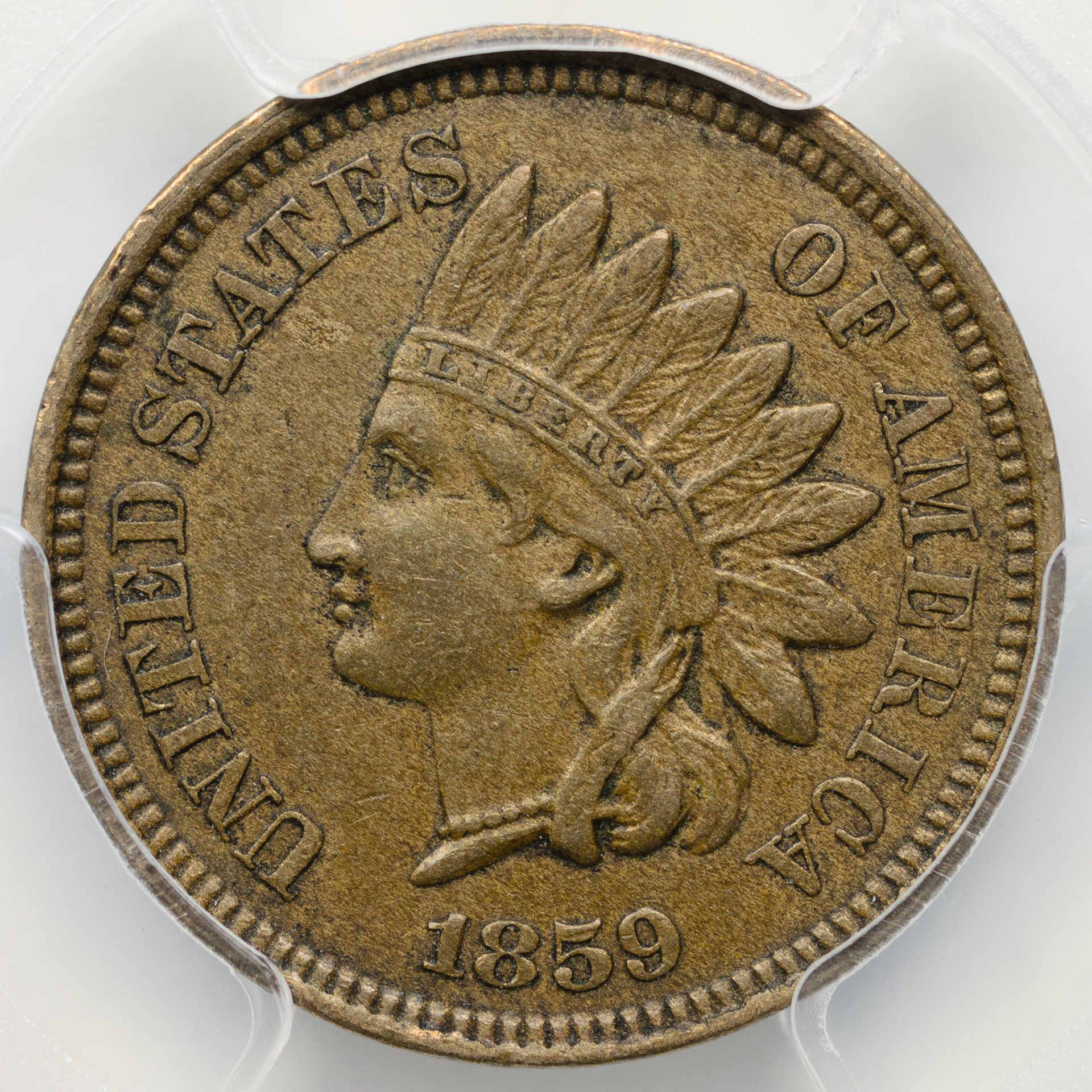 1859 1C CENT - INDIAN HEAD, COPPER-NICKEL PCGS AU55 29826603 CAC Obv Closeup.jpg