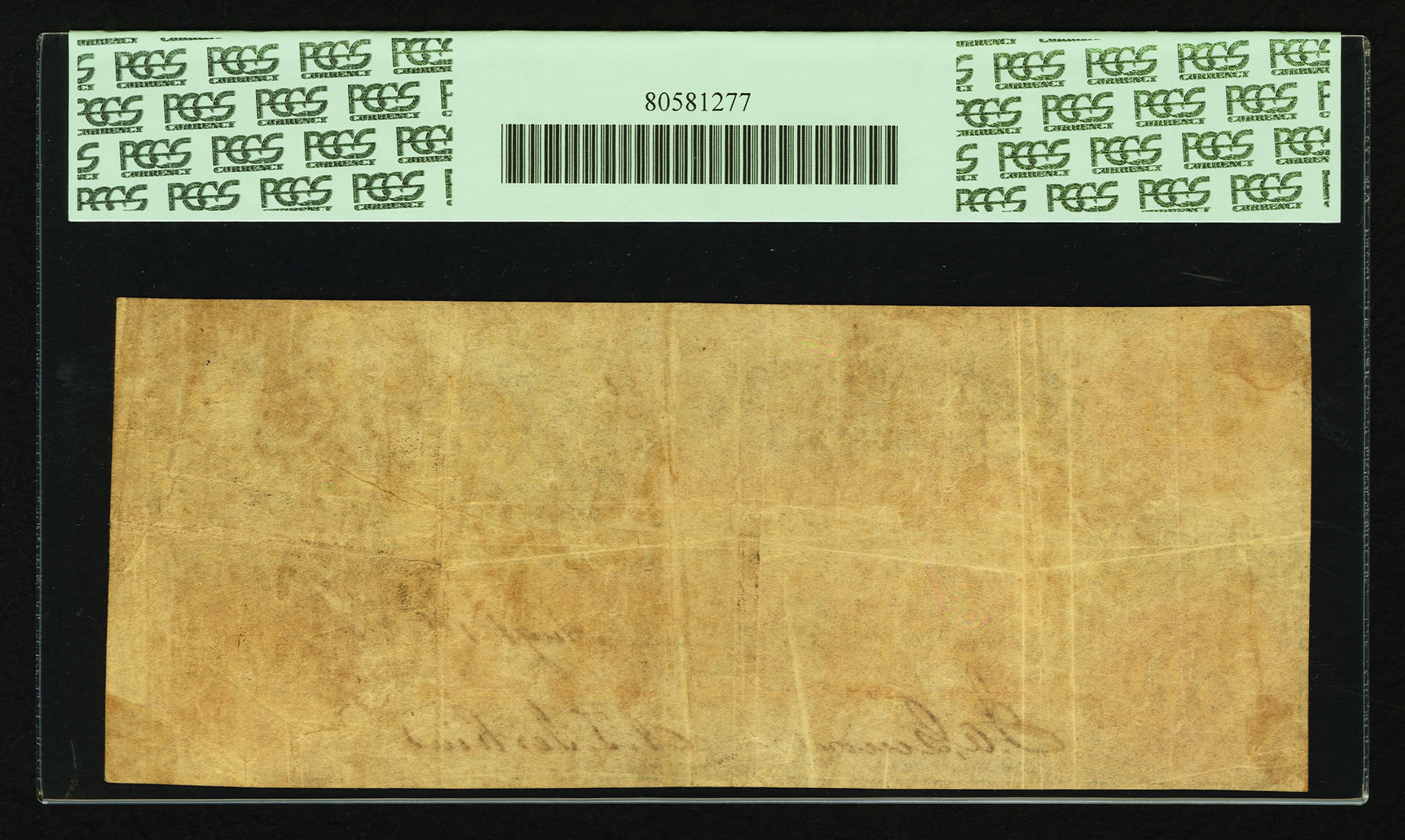 1860 Bank of Commerce $50 VF-25 EPN Back.jpg