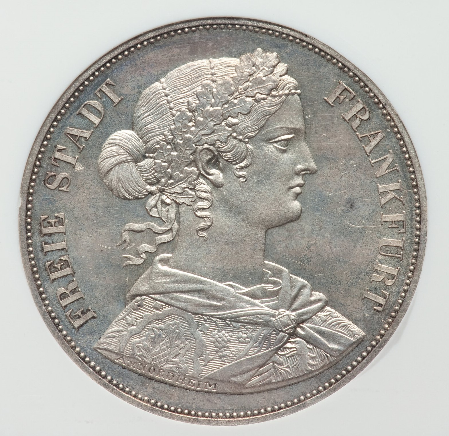 1860 Frankfurt 2 Thaler Obv MS 64 PL (2).jpg