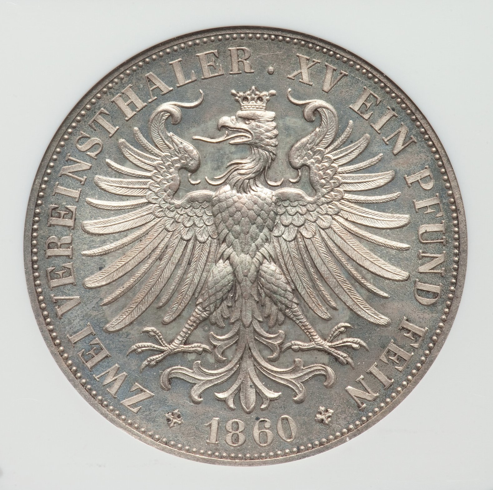 1860 Frankfurt 2 Thaler Rev MS 64 PL (2).jpg