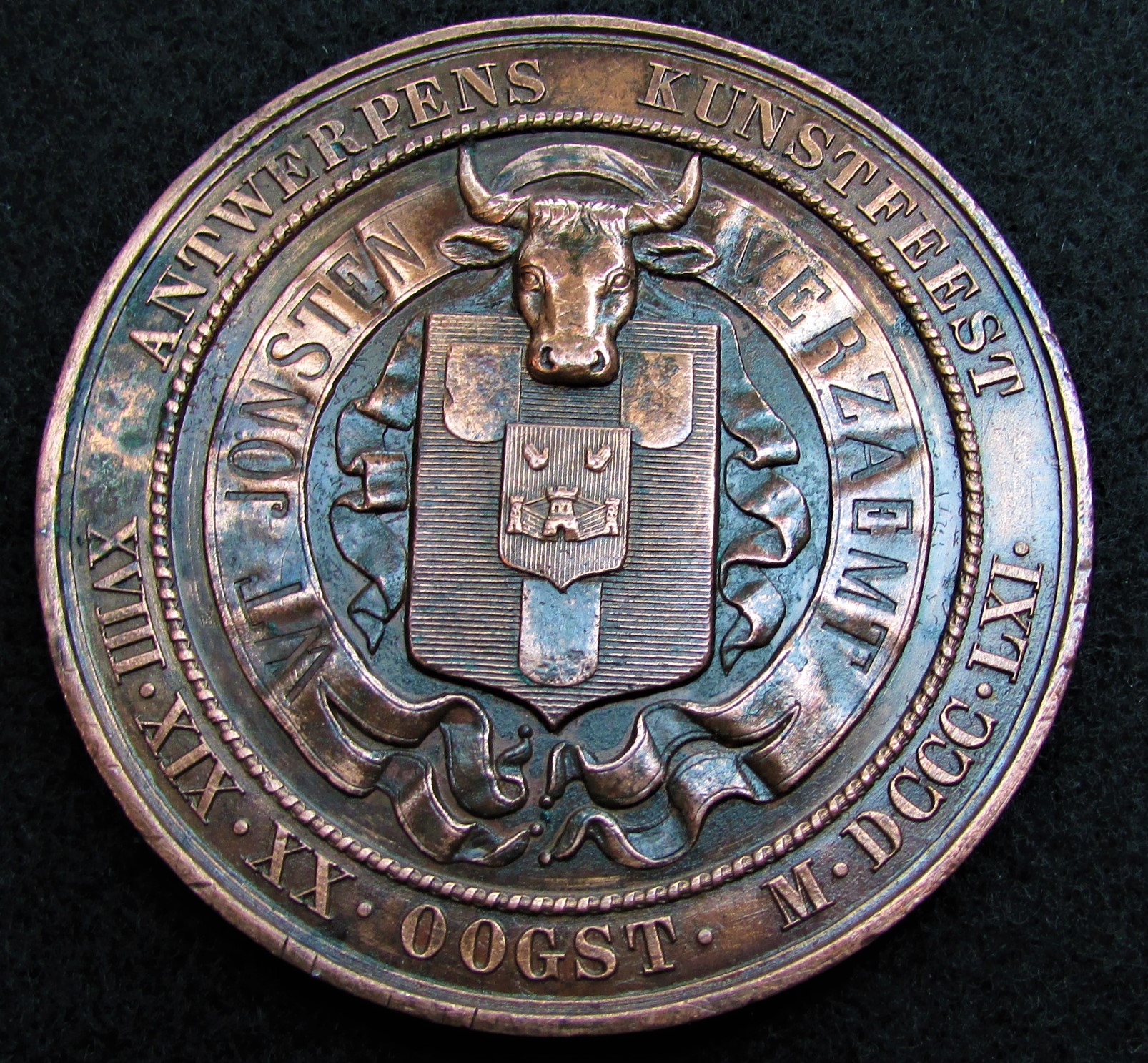 1861 Belgian Art Festival Medal - Welcoming Angel-Bull Harvest - reverse.JPG