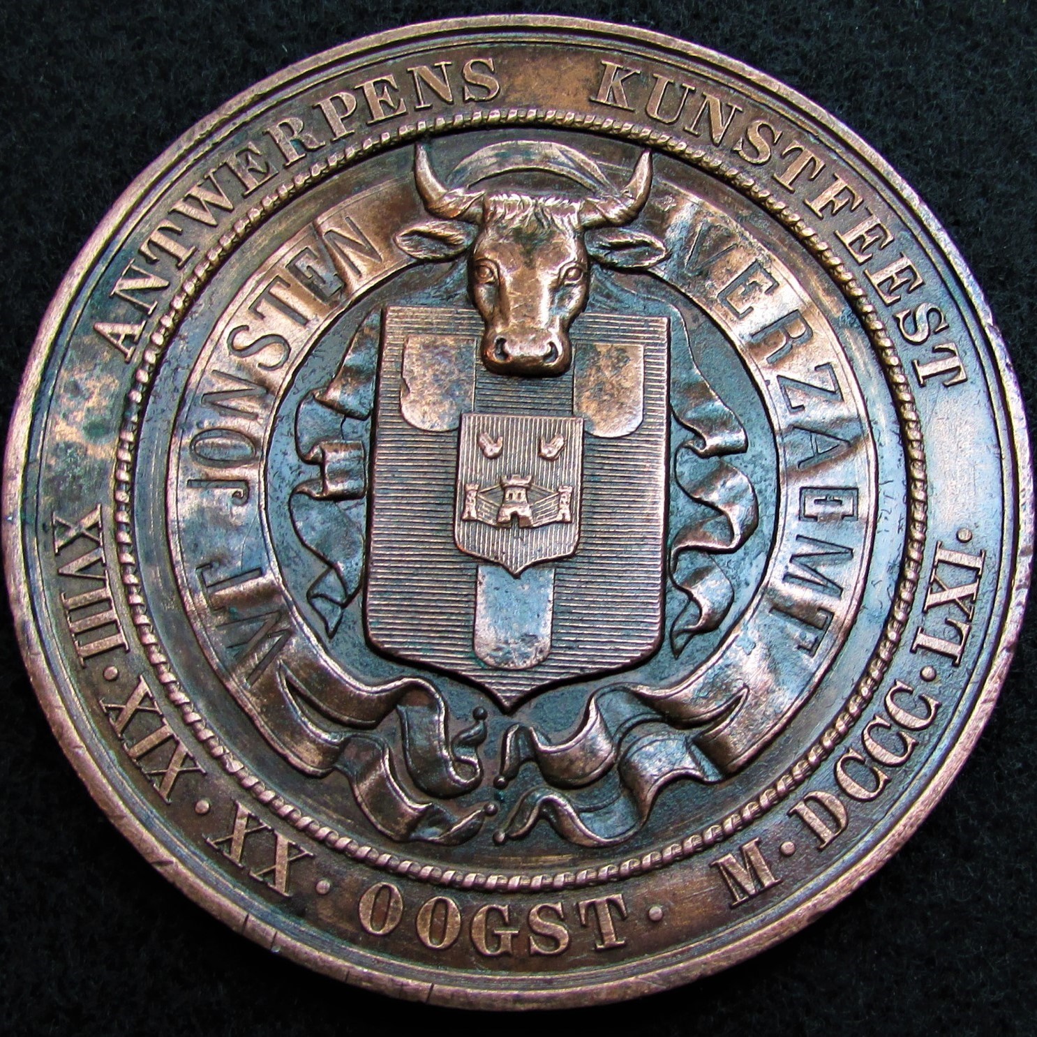 1861 Belgian Art Festival Medal - Welcoming Angel-Bull Harvest - reverse.JPG