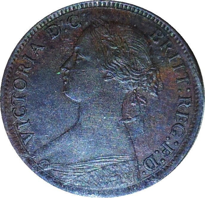 1861 New Brunswick Half Cent EF40 Obv.JPG