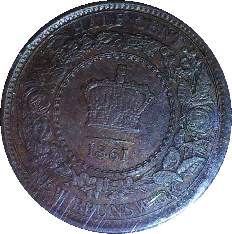 1861 New Brunswick Half Cent EF40 Rev.JPG