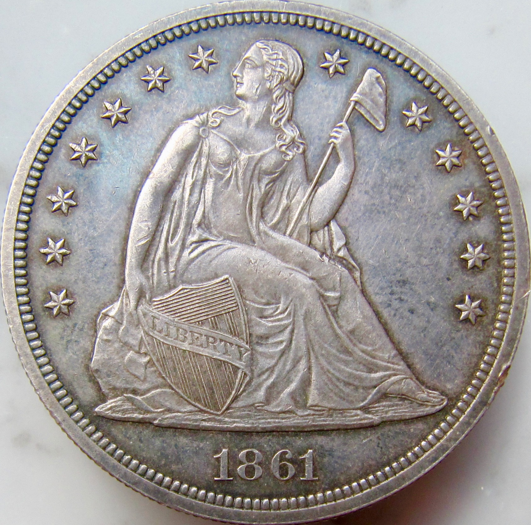 1861 seated dollar -obv - VGP!! - original - 2021 NEW - 1.jpg