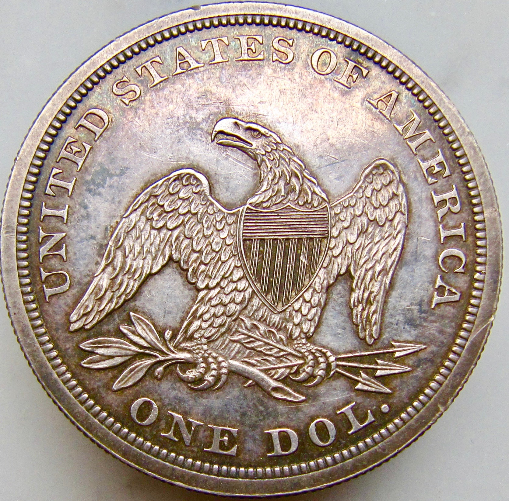 1861 seated dollar -REV - VGP!! - original - 2021 NEW - 1.jpg