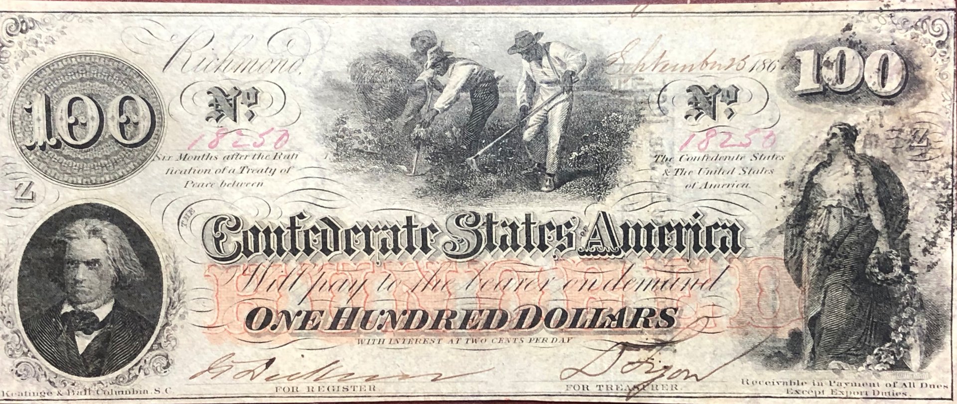 1862 100 Confederate Note 2 (2).JPG