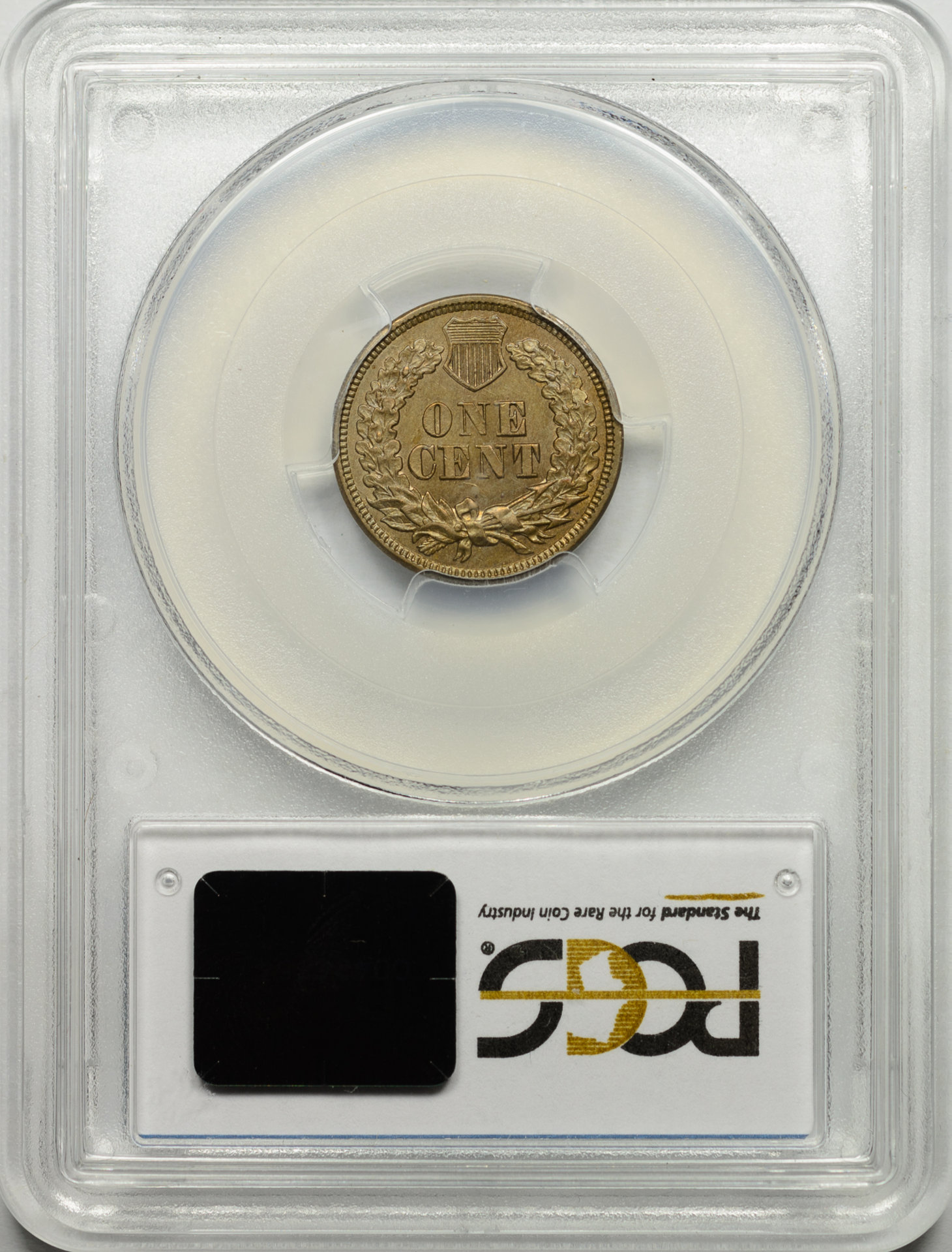 1863 1C CENT - INDIAN HEAD, COPPER-NICKEL WITH SHIELD PCGS MS62 29758223 CAC Rev Slab.jpg