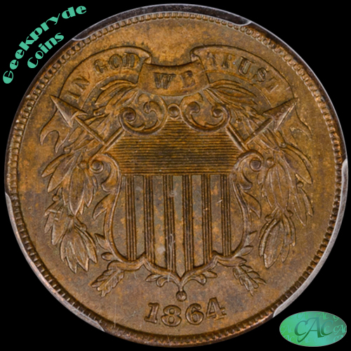 1864 2C TWO-CENT PIECE LARGE MOTTO PCGS MS62BROWN 28267589 CAC Obv Closeup.jpg