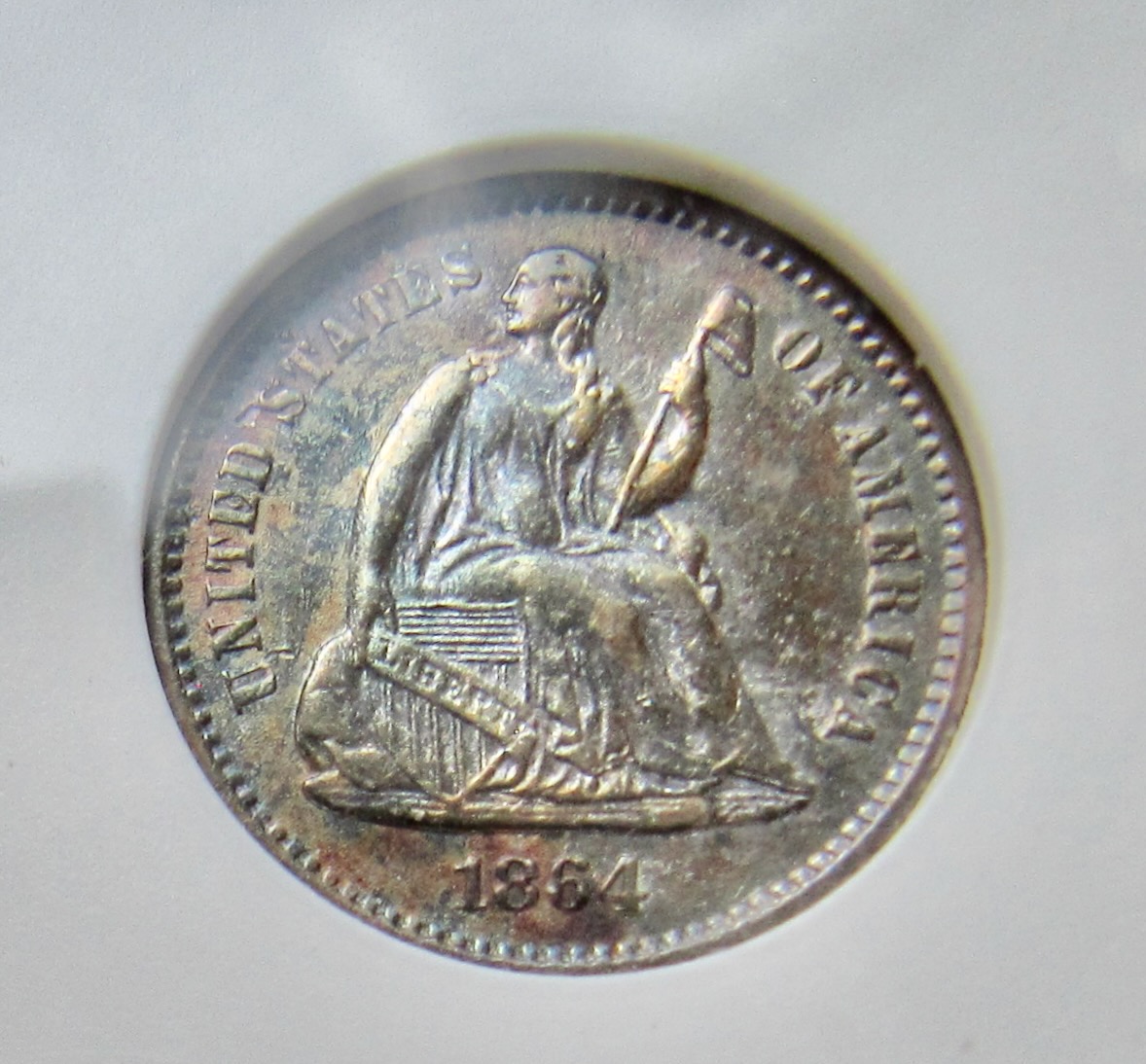 1864 - S half Dime - OBV - Large Lighter View - 15 July - 20 July 2026 - 1.jpeg