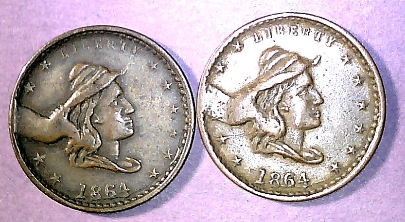 1864 Twin CW tokens our Army.jpg