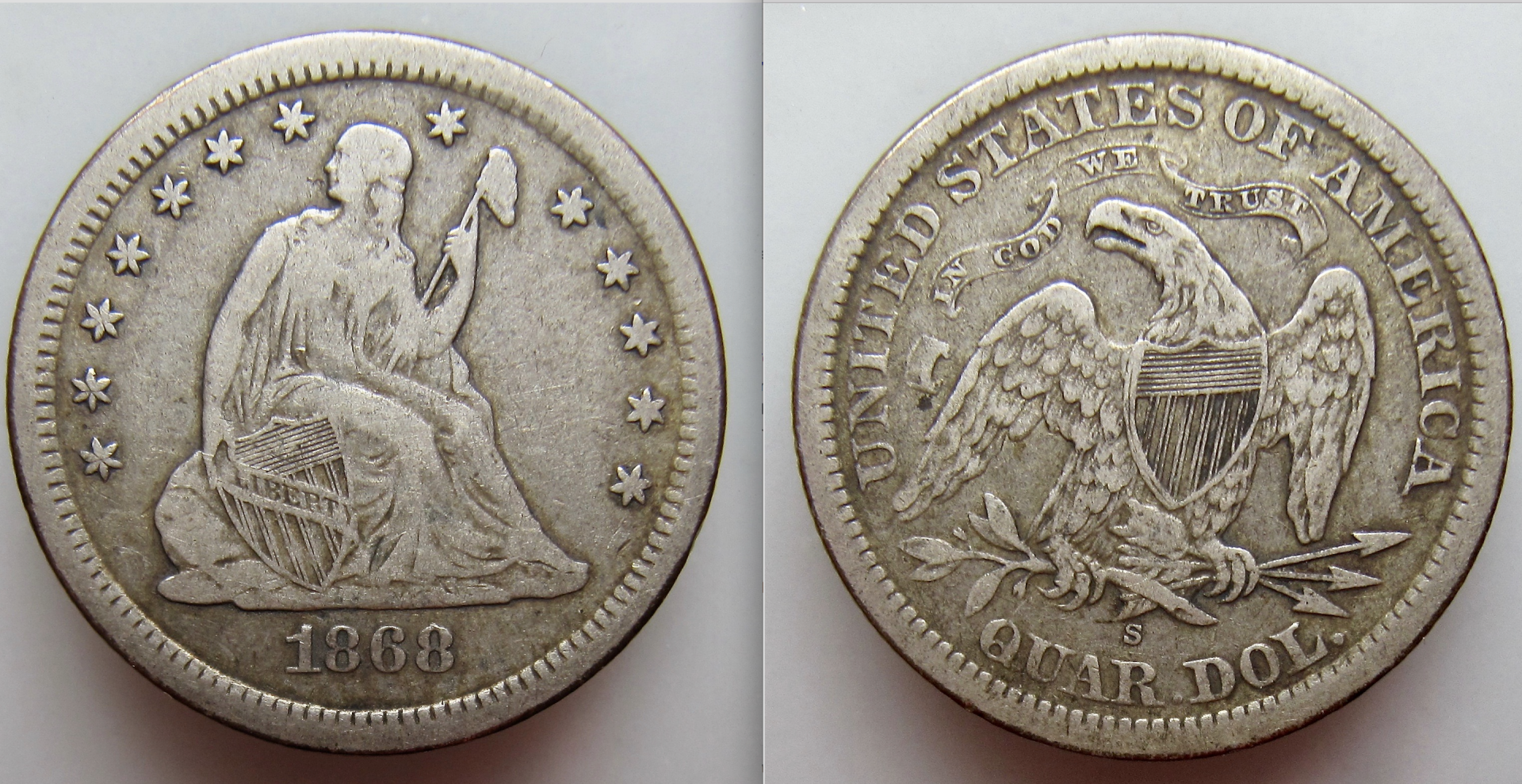 1868-S Quarter OBV:REV VGP !!.png