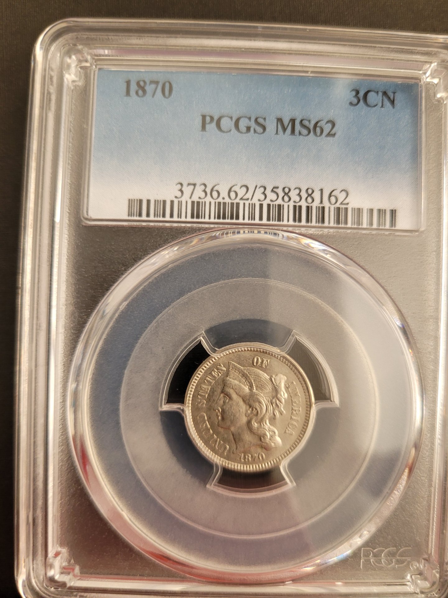 1870 Three Cent Nickel PCGS MS62 obv.jpg