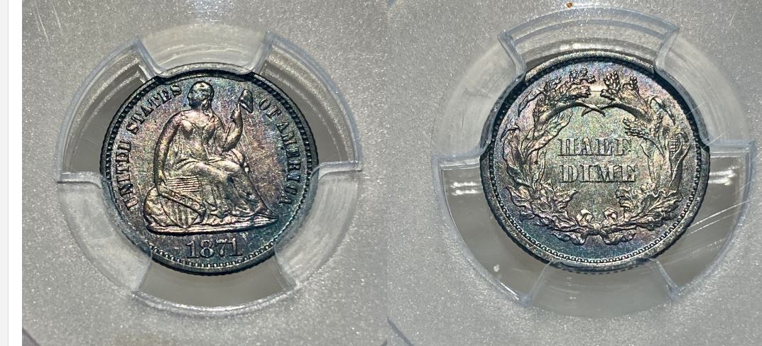 1871 H10C AU55 PCGS Seller Obv Rev Closeup.JPG