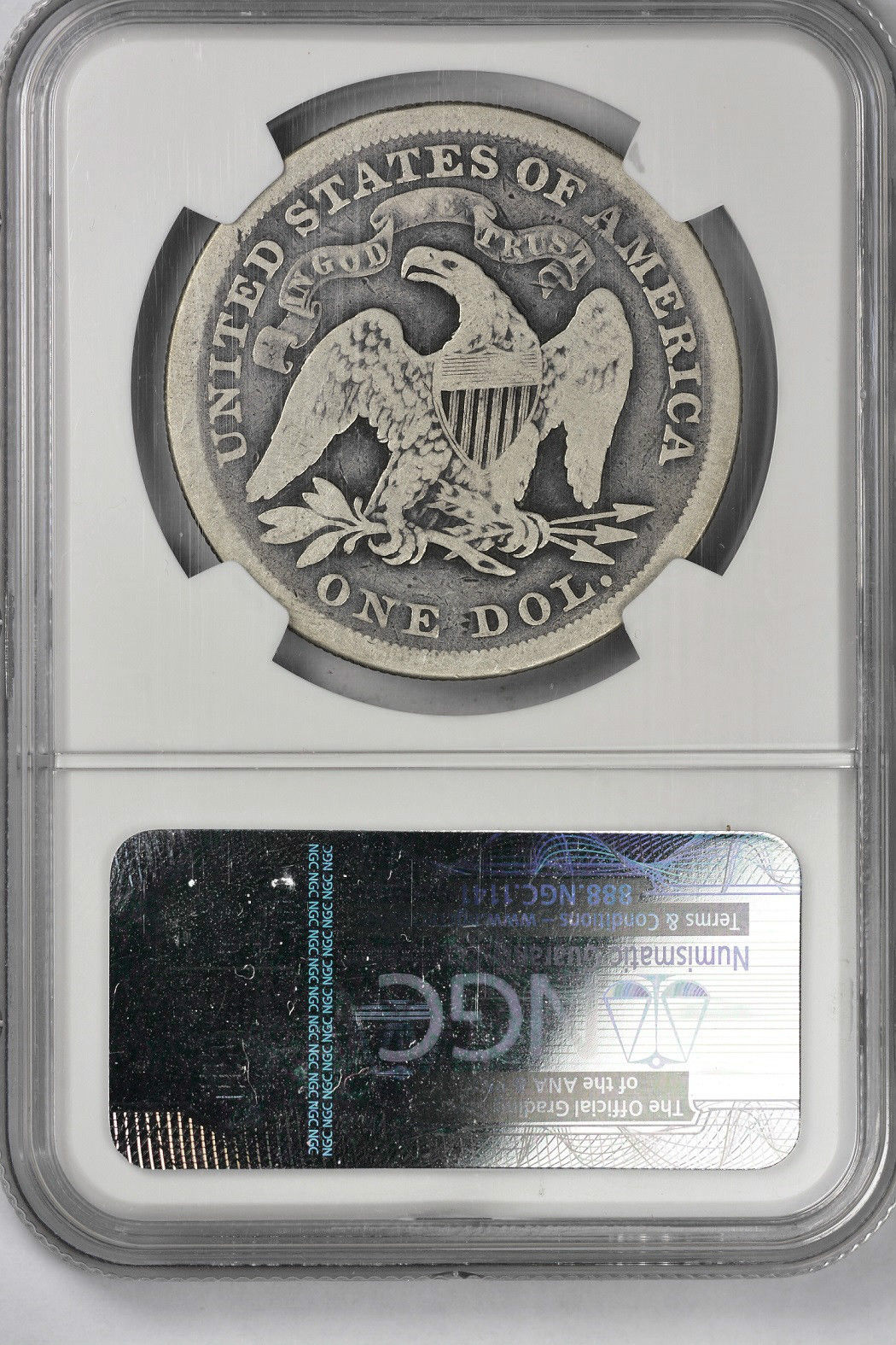 1872 $1 SILVER DOLLAR - SEATED LIBERTY, MOTTO NGC G4 3414764-007 CAC Rev Slab Seller.jpg