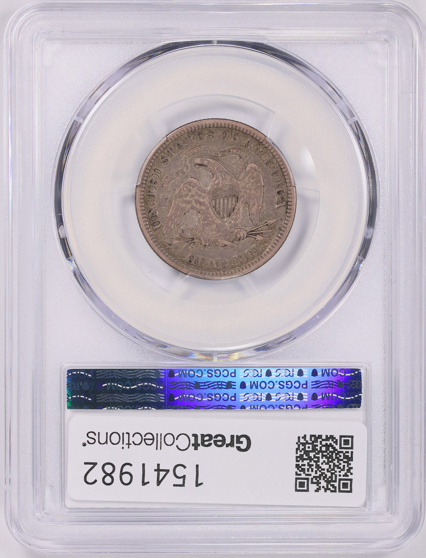 1873 25C QUARTER DOLLARS - SEATED LIBERTY ARROWS PCGS VF25 48137608 GC Rev Slab.jpg