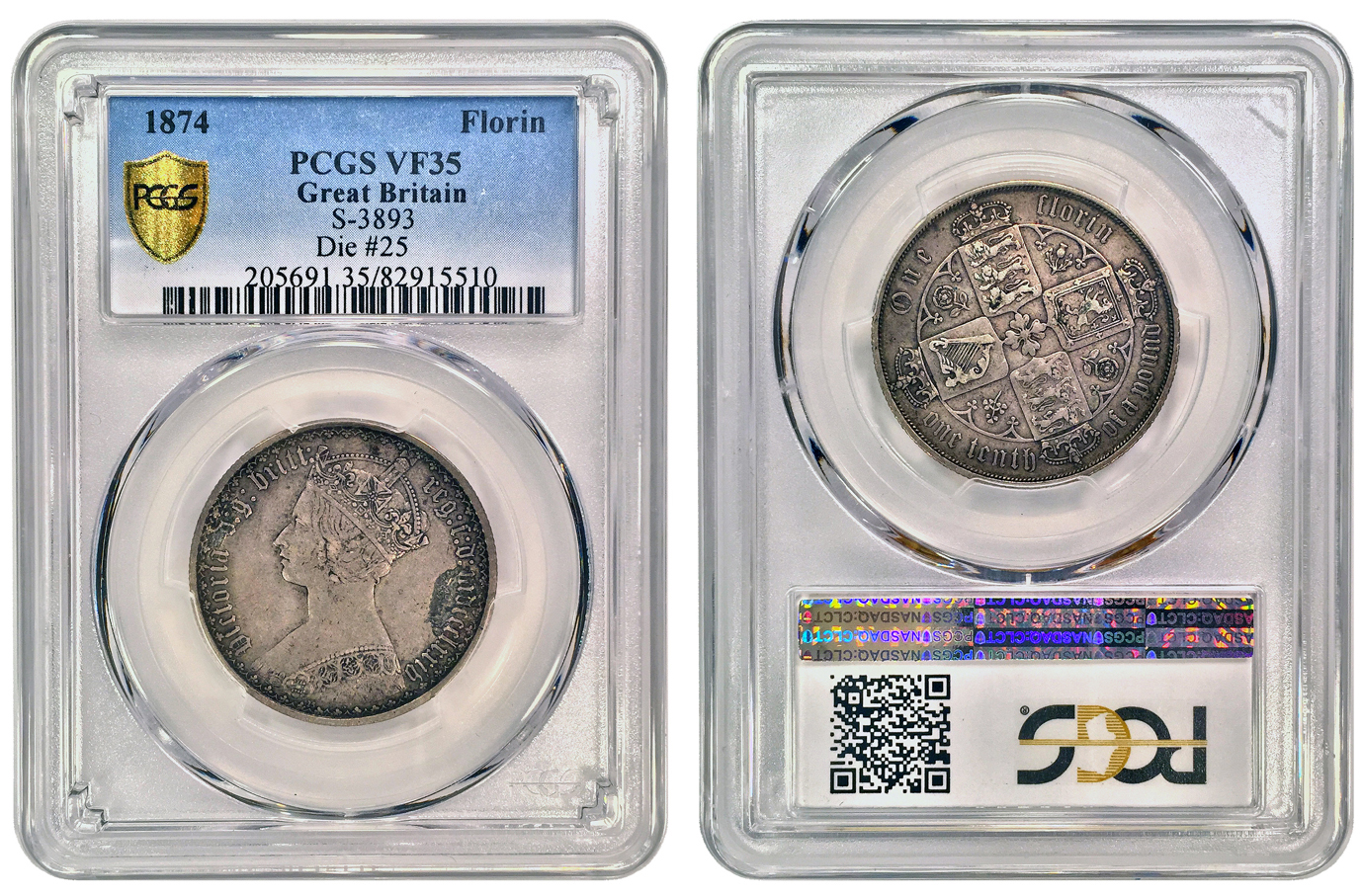 1874 Gothic Florin PCGS VF35 slab.jpg