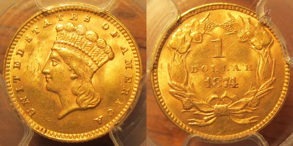 1874OneDollarGoldPrincessMS62PCGSGallery2.jpg