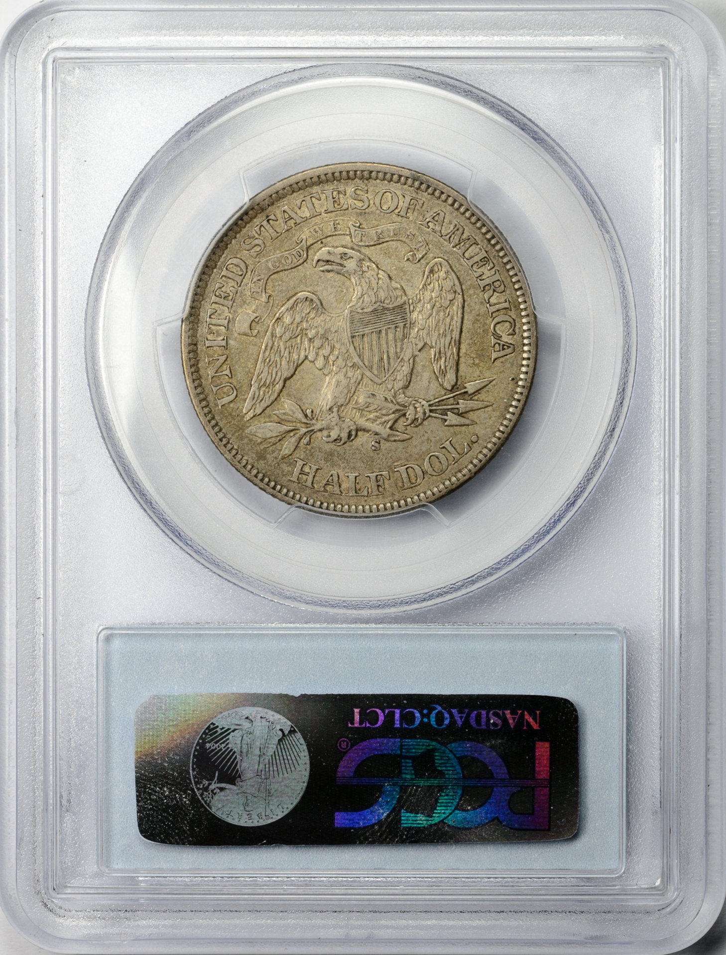 1876 S 50C HALF DOLLAR - SEATED LIBERTY, MOTTO PCGS XF40 24808236 CAC Rev Slab.jpg