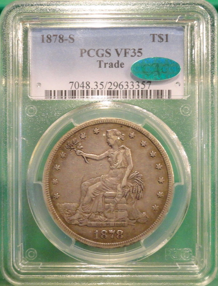 1878 S $1 TRADE DOLLAR PCGS VF35 29633357 CAC Obv Slab Seller.jpg
